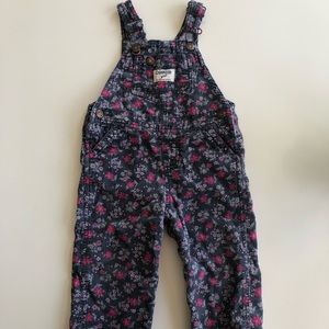 🎉HP🎉 OshKosh floral overalls, 18 months
